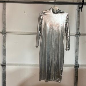 Silver party dress